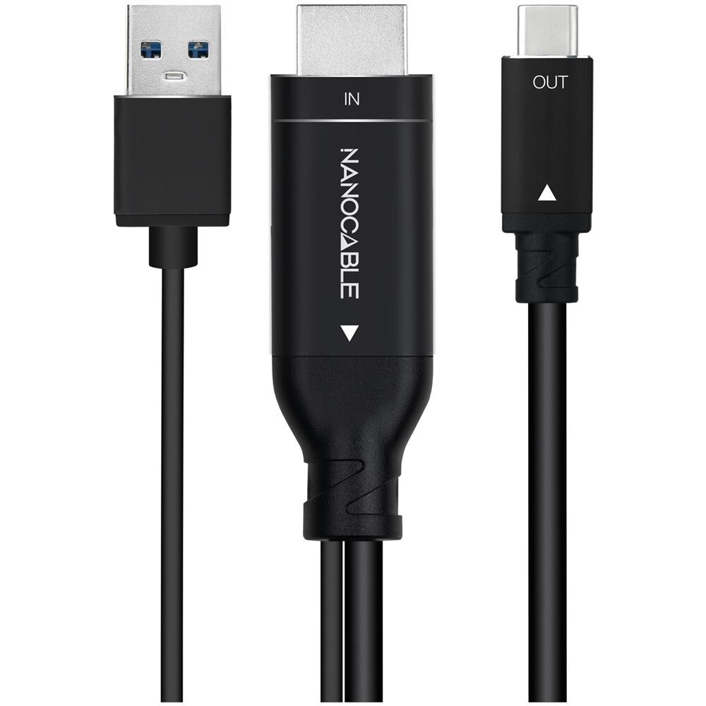 10.15.4354 cavo e adattatore video 1,8 m HDMI + USB Type-A USB tipo-C Nero - Foto 2
