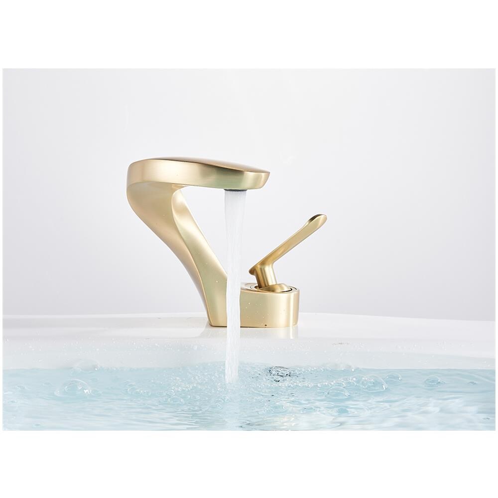 Rubinetto per lavabo da bagno, Blackswan, tipo M14, modello oro opaco, misura 14,5 cm - Foto 2