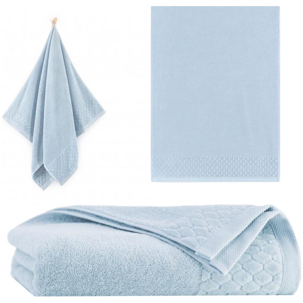 Asciugamano Carlo - 70x140 cm - Azzurro - Antibatterico - Lussuoso e morbido - Foto 1