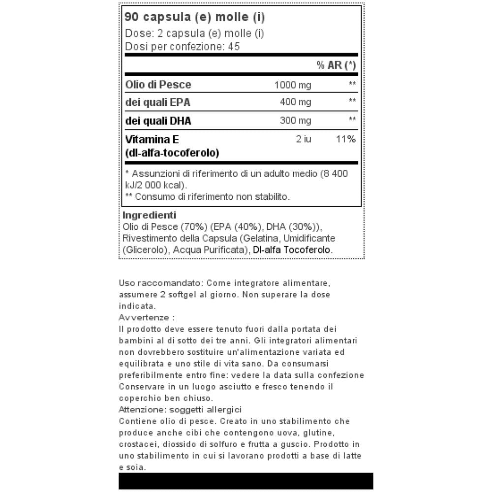 Omega 3 E. d. 90 Softgels - - Benessere, Cuore E Colesterolo - - Foto 2
