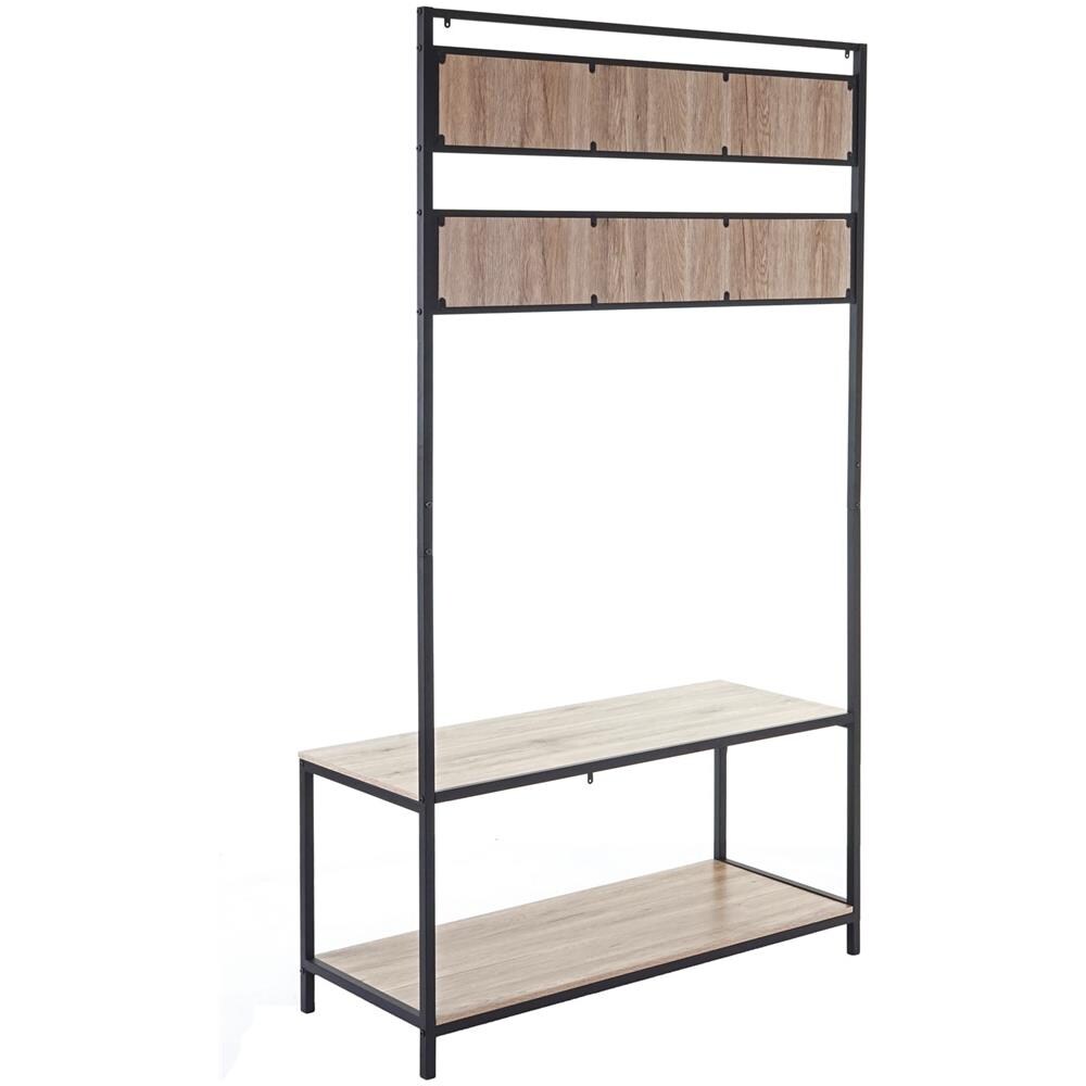 Mendler Guardaroba Appendiabiti scarpiera HWC-B82 Legno di bamb/ù 57x84x150cm