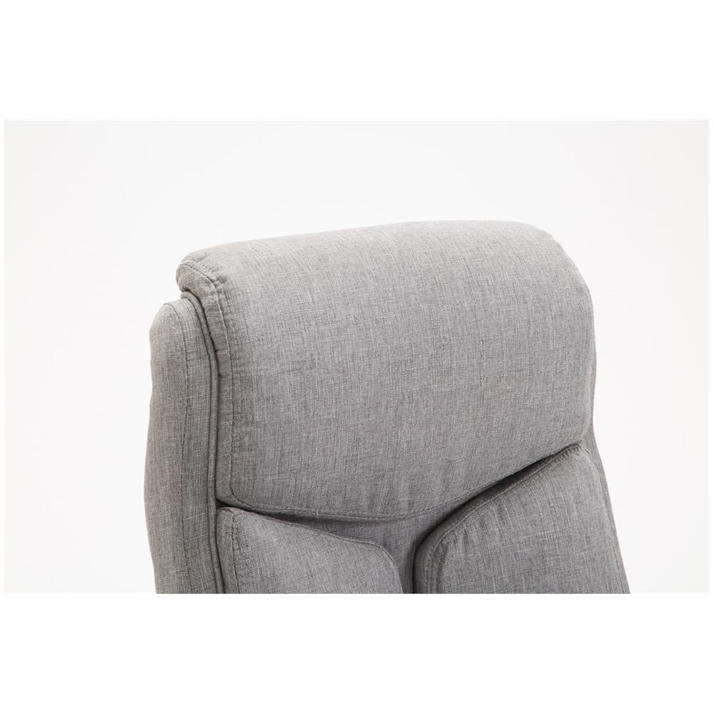 Sedia Ufficio Vaud XL in Tessuto - Poltrona Ergonomica Girevole con Alto Schienale e Braccioli I Poltrona Studio Presidenziale con Portata Max 140 kg I Sedia Pc Regolabile con 5 Ruote Grigio - Foto 5