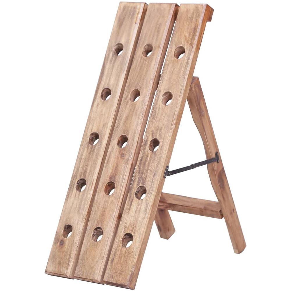 Portavini Da 15 Bottiglie 26x50x70cm Legno Massello Di Recupero - Foto 1