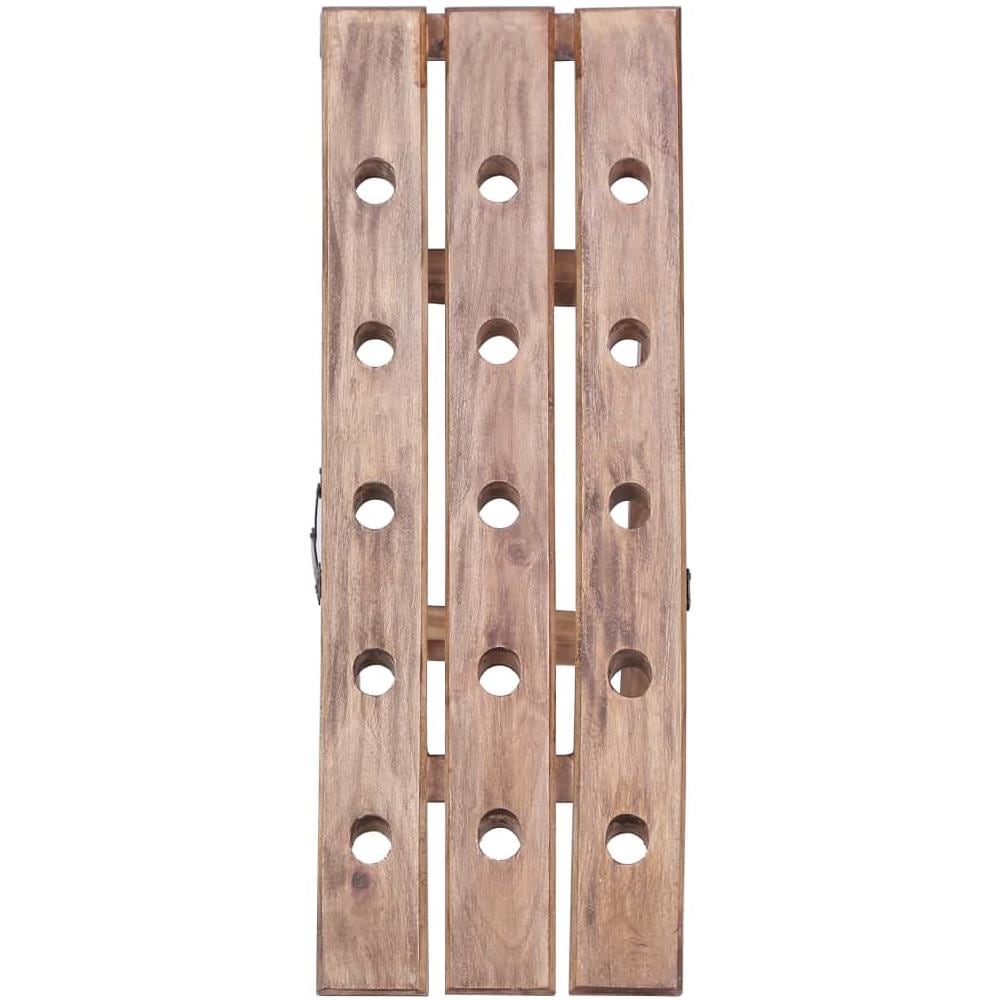 Portavini Da 15 Bottiglie 26x50x70cm Legno Massello Di Recupero - Foto 2