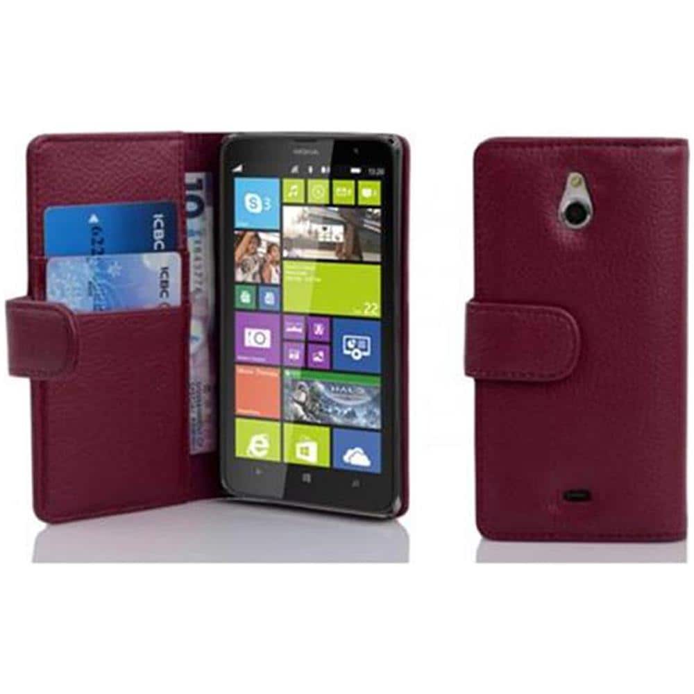 Custodia Libro Per Nokia Lumia 1320 In Porpora - Con Vani Di Carte E Funzione Stand Di Similpelle Strutturata - Portafoglio Cover Case Wallet Book Etui Protezione - Foto 1