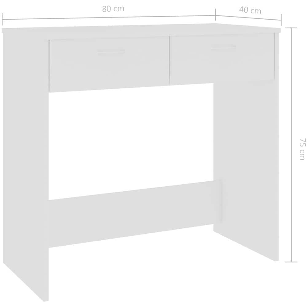 Scrivania Bianca 80x40x75 cm in Legno Multistrato - Foto 10