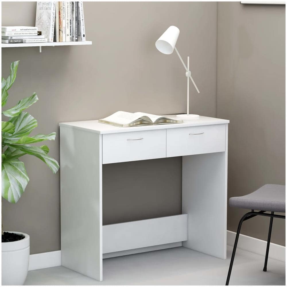 Scrivania Bianca 80x40x75 cm in Legno Multistrato - Foto 1