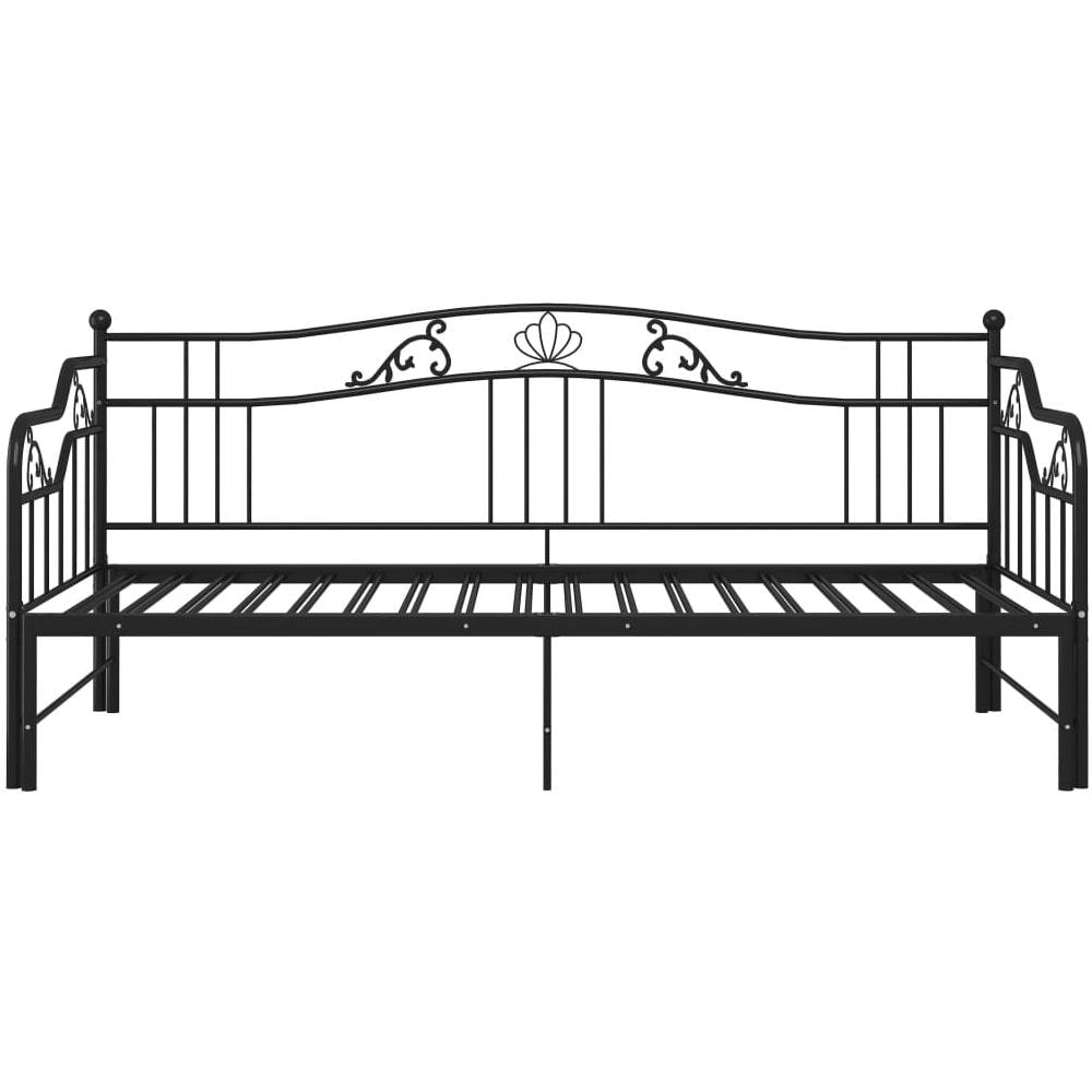 Telaio Divano Letto Estraibile Nero In Metallo 90x200 Cm - Foto 8
