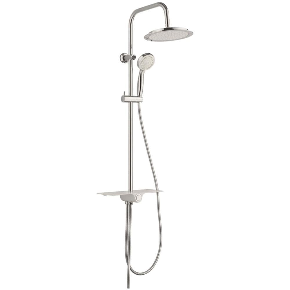 Set Soffione Doccia con Vassoio AQUASTAR Bianco Cromato - Foto 1