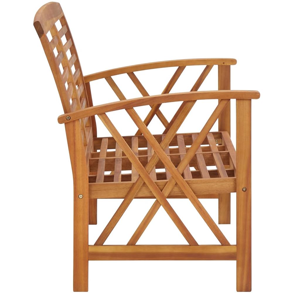 Panchina da Giardino 119 cm in Legno Massello d'Acacia - Foto 2