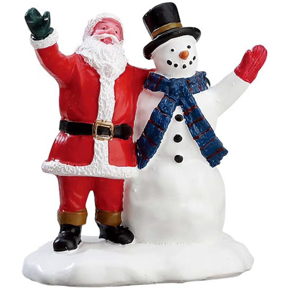 Babbo Natale Con Pupazzo Di Neve Lemax Decorazione Natale Multicolore - Foto 1