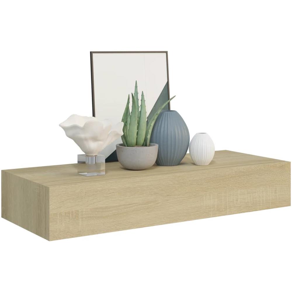 Scaffali Con Cassetti Da Parete 2 Pz Rovere 60x23,5x10 Cm Mdf - Foto 3