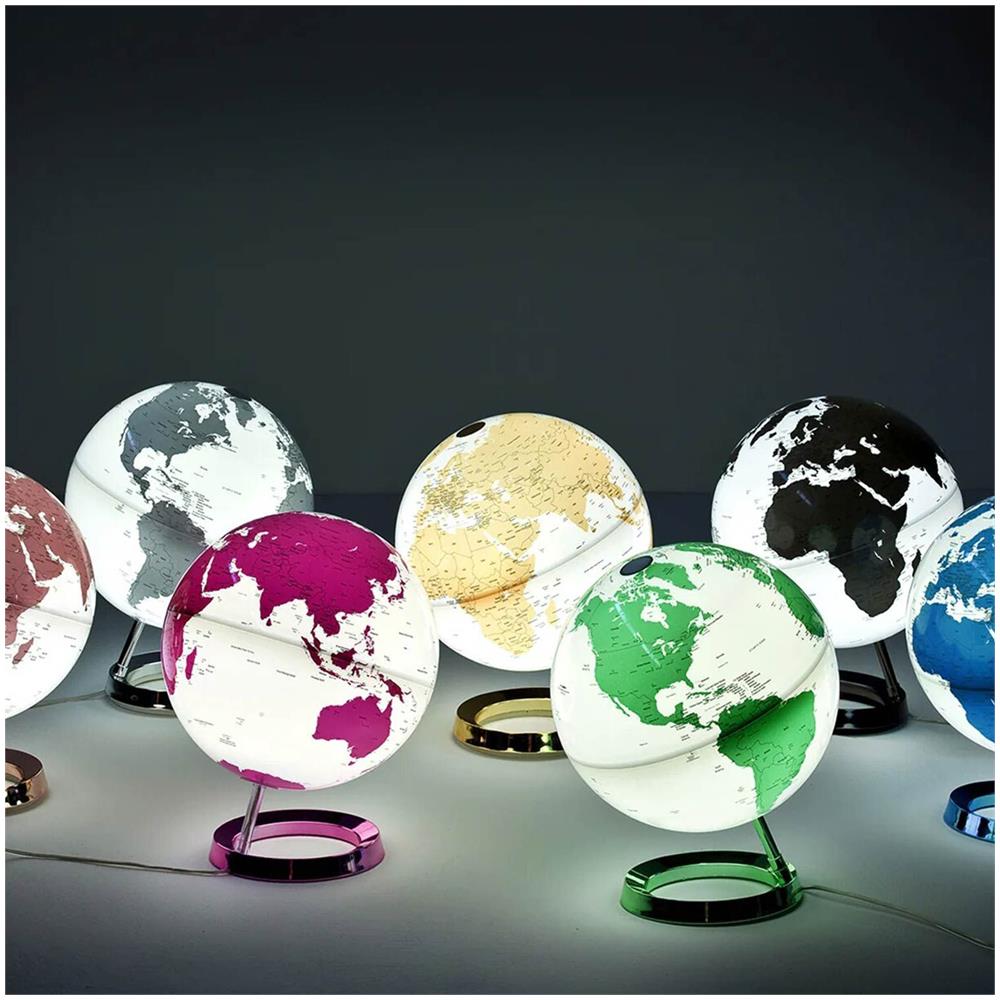 Mappamondo Luminoso Light & Colour Ø 30 Cm - Arancione - Foto 2
