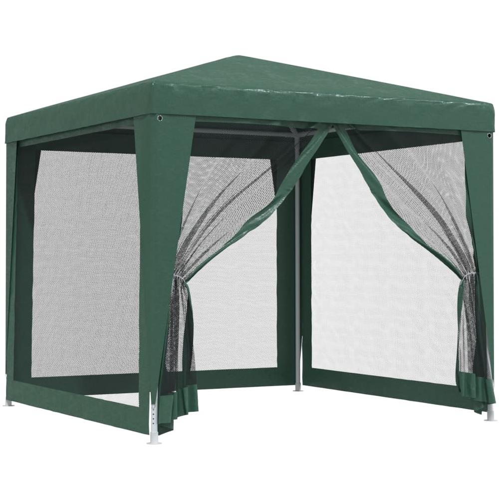 Tenda Per Feste Con 4 Pareti In Rete Verde 2,5x2,5 M In Hdpe - Foto 2