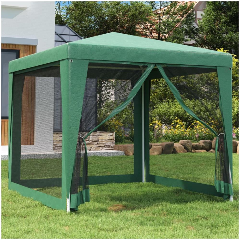 Tenda Per Feste Con 4 Pareti In Rete Verde 2,5x2,5 M In Hdpe - Foto 1