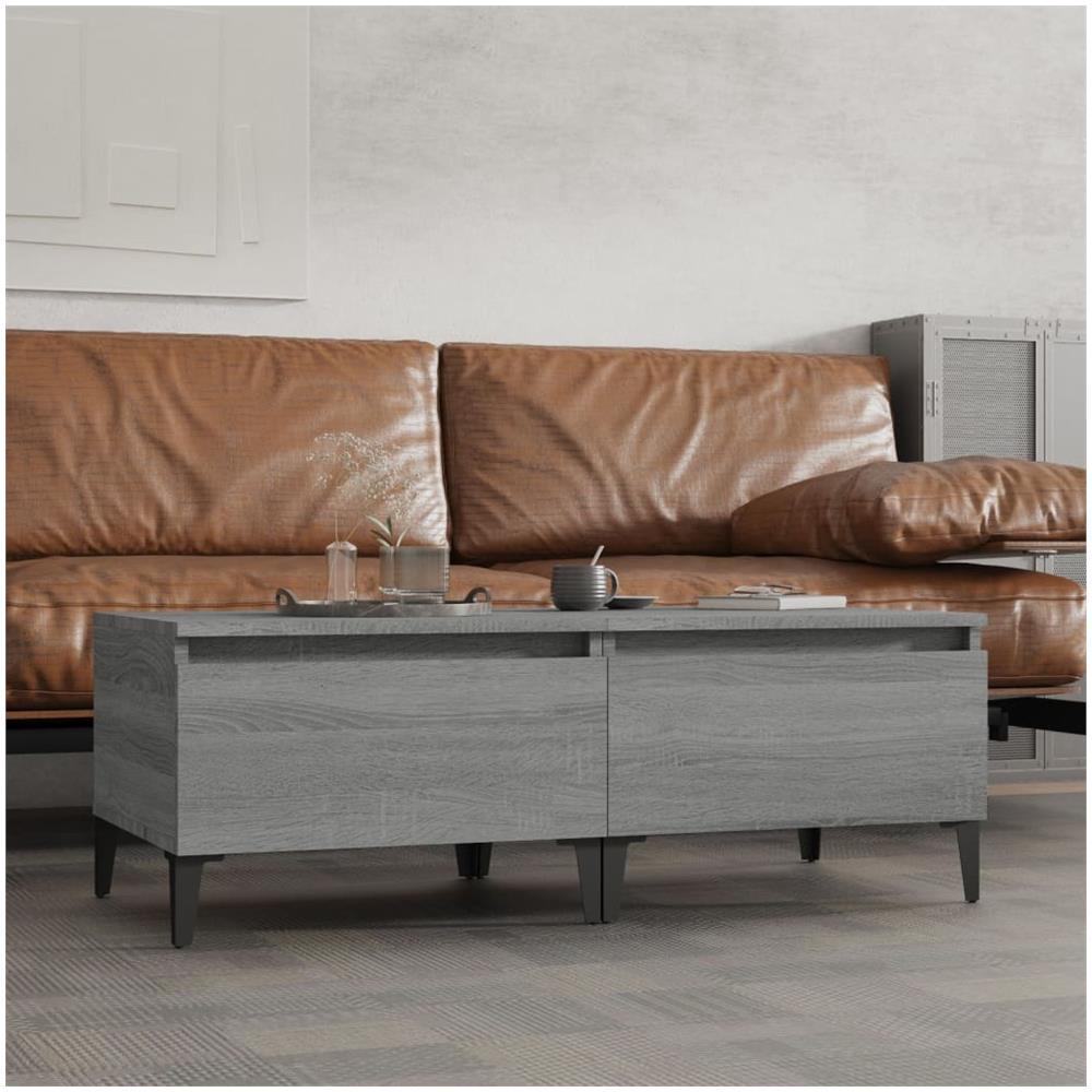 Tavolini 2pz Grigio Sonoma 50x46x35 Cm In Legno Multistrato - Foto 1