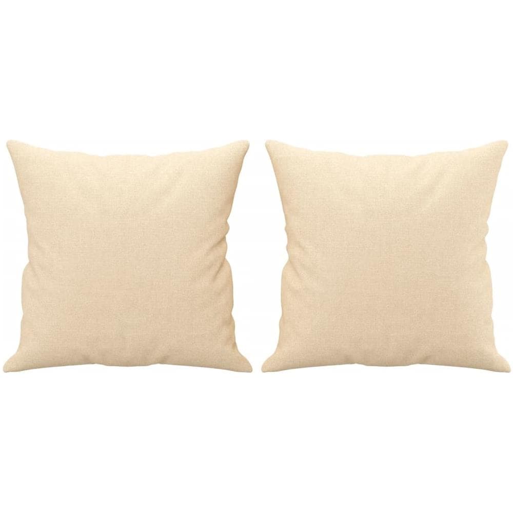 Cuscini Decorativi 2 Pz Crema 40x40 Cm In Tessuto - Foto 2