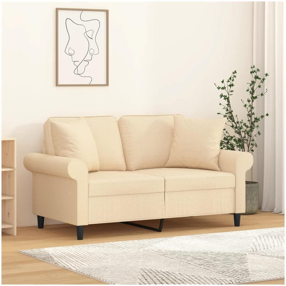 Cuscini Decorativi 2 Pz Crema 40x40 Cm In Tessuto - Foto 1