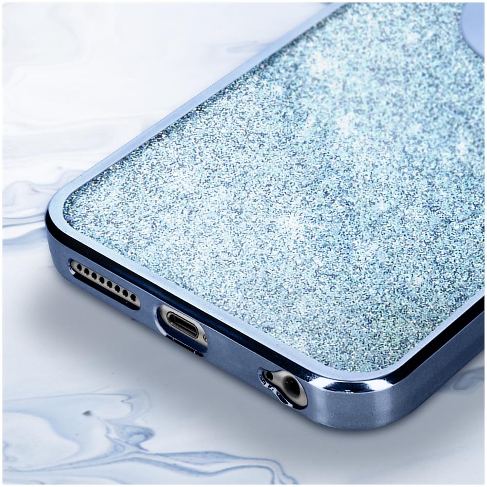 Cover Per Iphone 6 Plus E 6s Plus Glitter Amovibile Serie Protecam Spark Azzurra - Foto 2