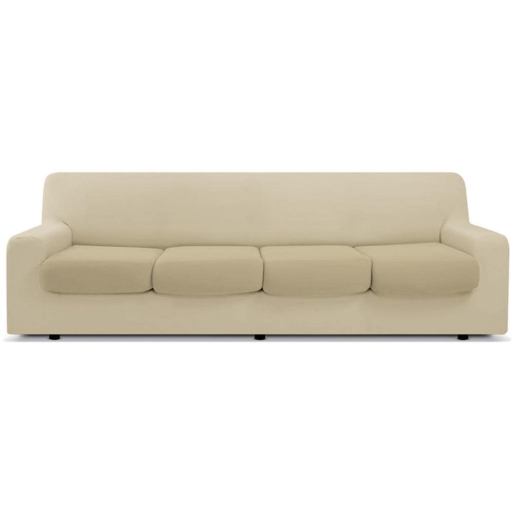 Copridivano Antimacchia Elasticizzato Protettivo Impermeabile Genius Tinta Unita 4 Posti Xl Panna 1004 - Foto 1