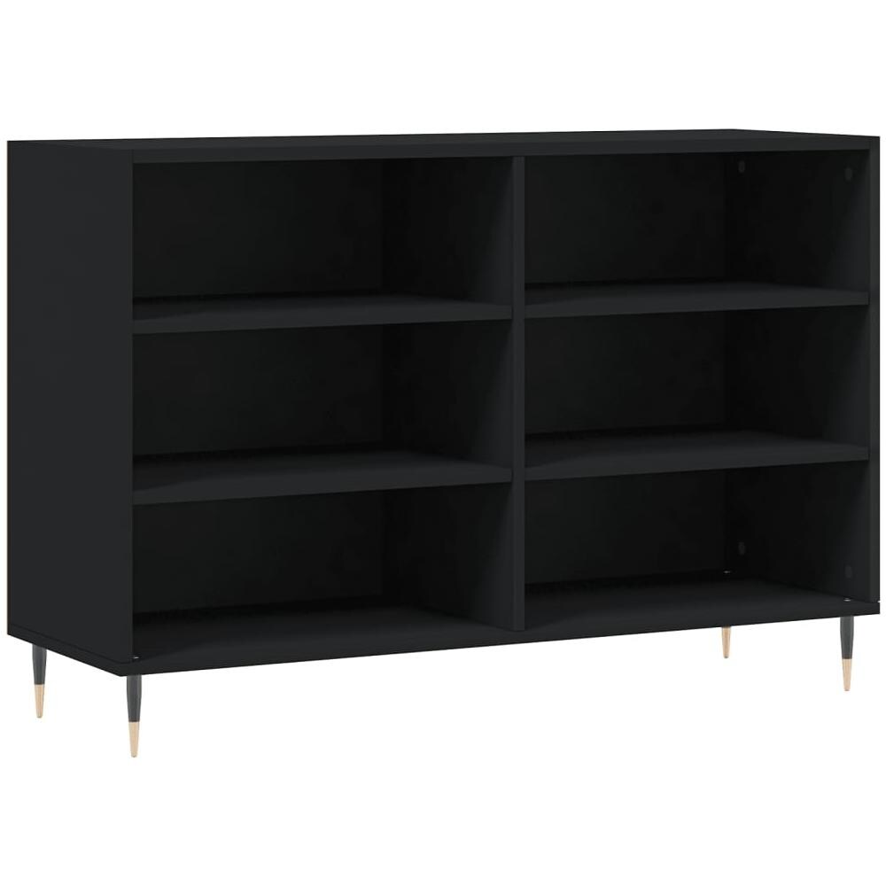 Credenza Nera 103,5x35x70 Cm In Legno Multistrato - Foto 2