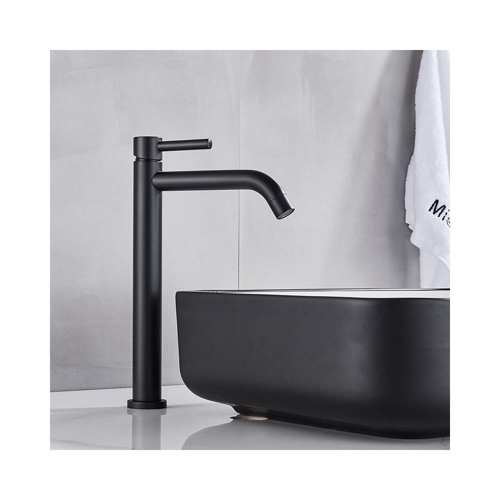 Rubinetto per lavabo da bagno, Blackswan, tipo M139, modello nero opaco, misura 30,6 cm - Foto 2