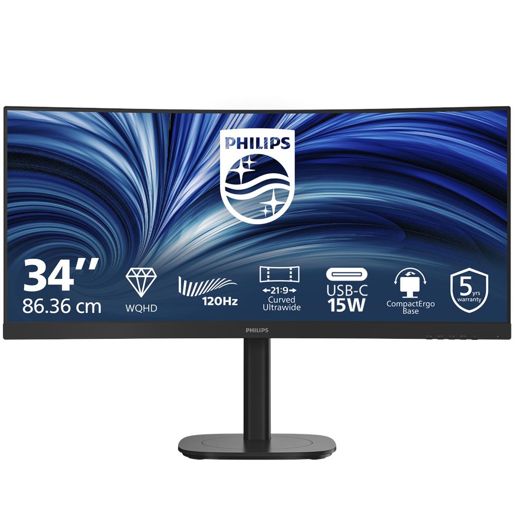 34B2N3500C / 00 Monitor PC 86,4 cm (34") 3440 x 1440 Pixel Wide Quad HD LCD Nero - Foto 1