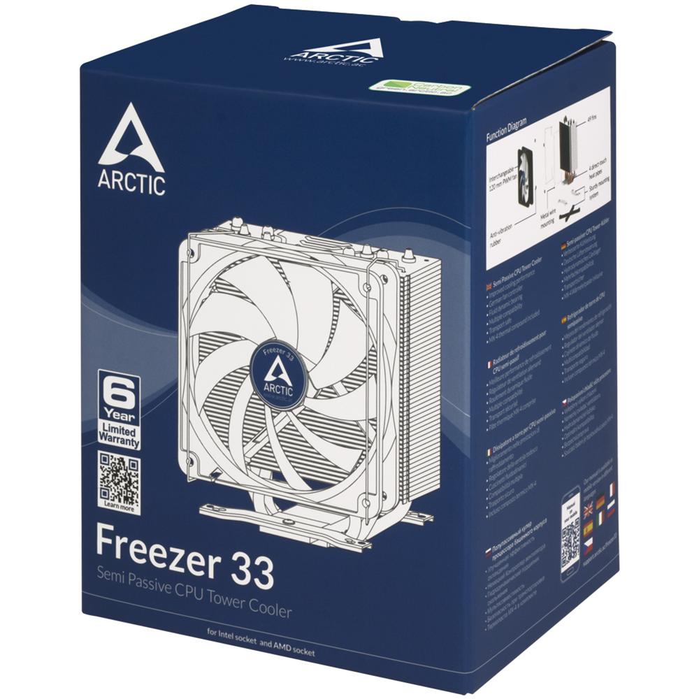 Dissipatore Ad Aria Freezer 33 Per CPU Intel Socket AM4 / H (LGA 1156) / H2 (LGA 1155) / H3 (LGA 1150) / LGA 1151 / R (LGA 2011) / R (LGA 2011-v3) e Celeron / Core i3 / i5 / i7 / Pentium / Ryzen - Foto 8