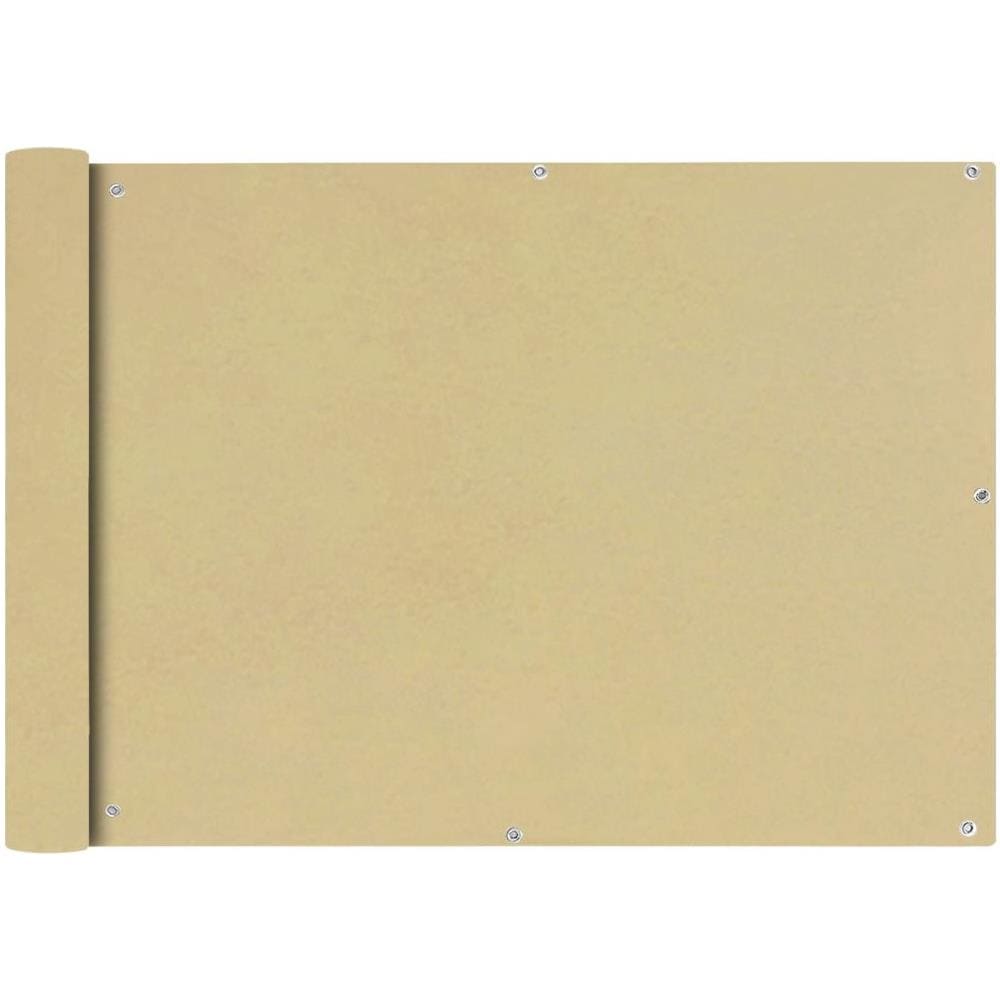 Paravento Da Balcone In Tessuto Oxford 75x600 Cm Beige - Foto 1