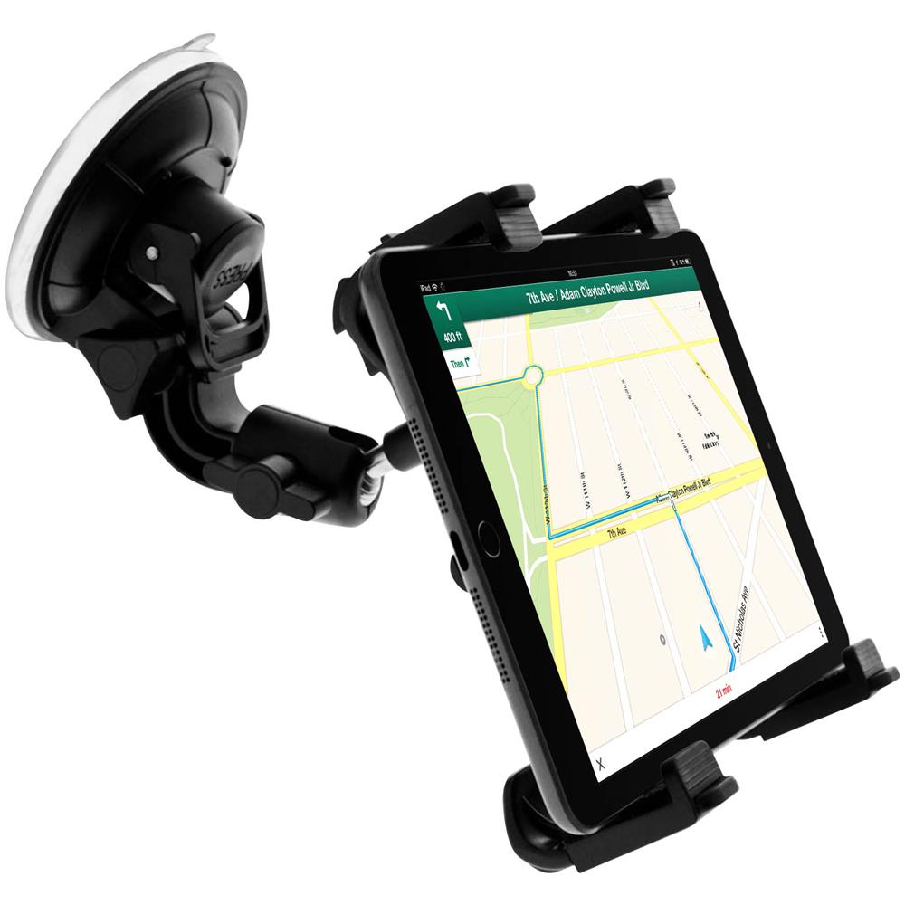 Supporto Auto Girevole Ventosa Parabrezza Per Tablet Nero - Foto 13