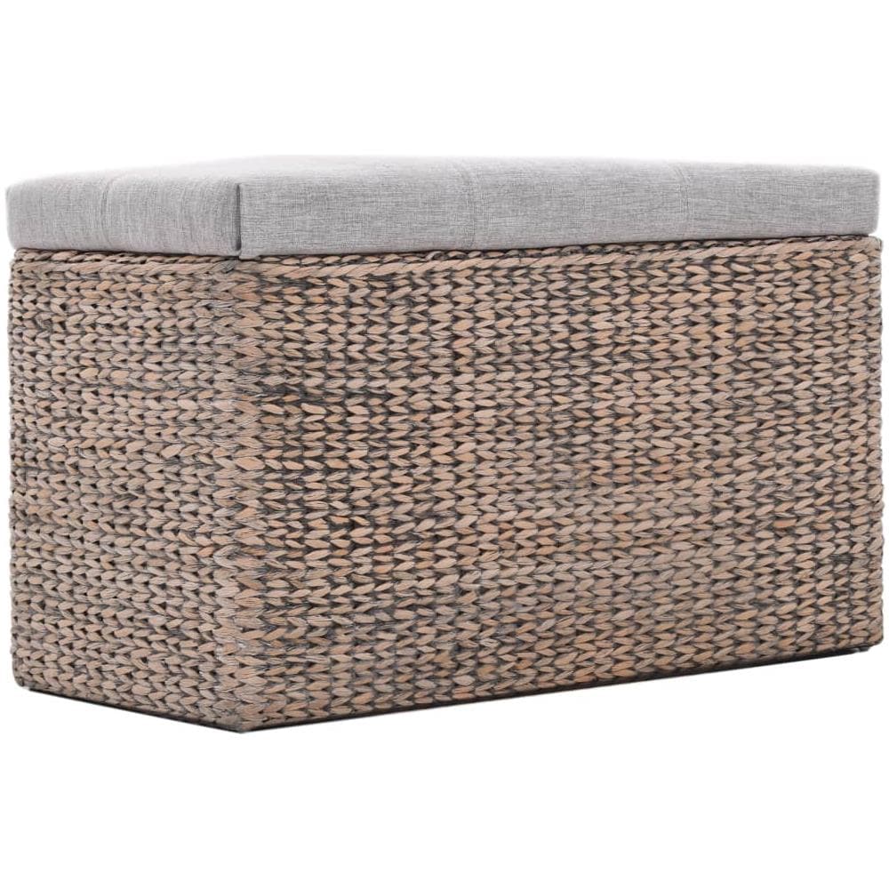 Panca E 2 Pouf In Giunco Grigio - Foto 7