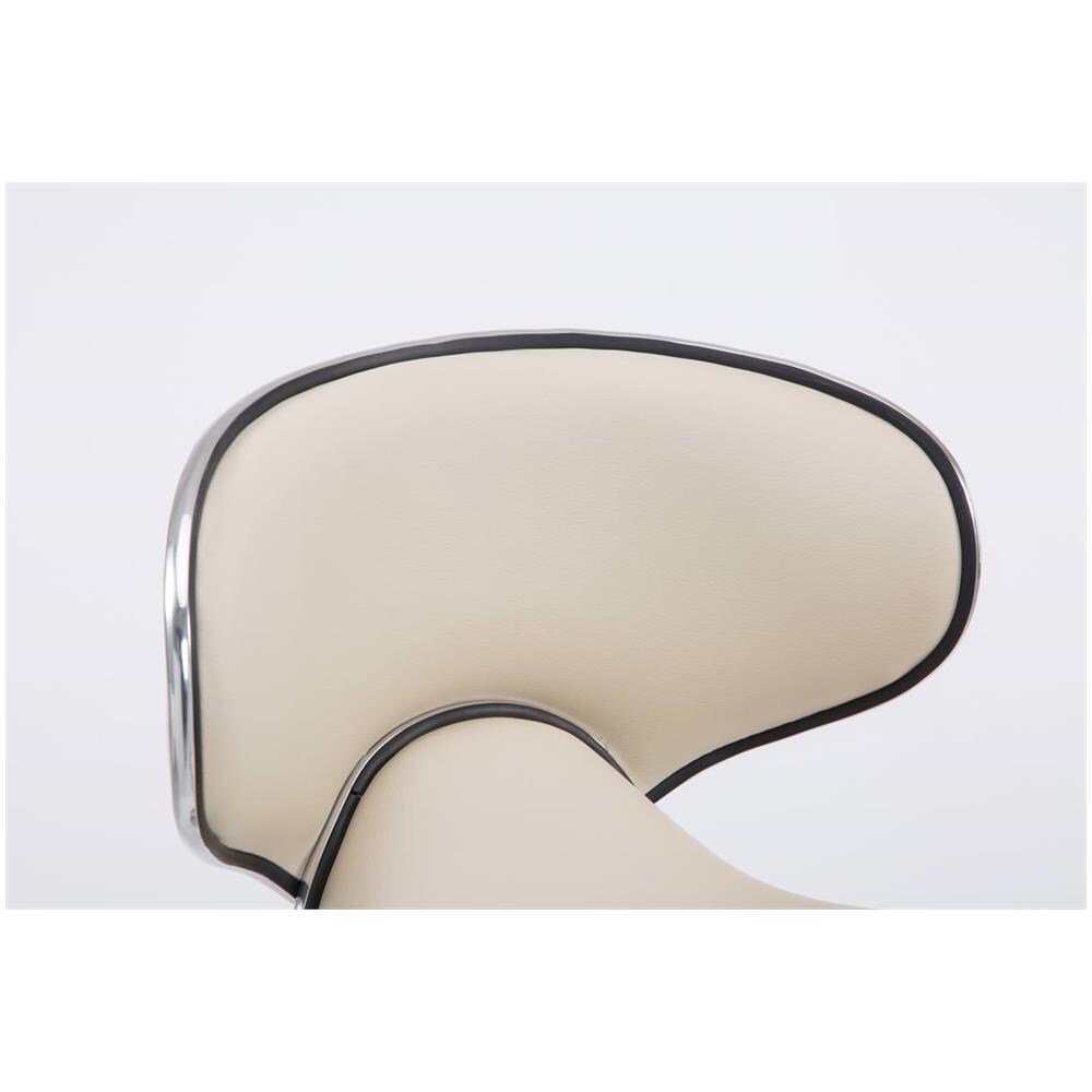 Set 2 Sgabelli Cucina Las Vegas V2 in Similpelle - Coppia Sedie Sgabello Imbottite Girevoli e Regolabili 62-82cm con Schienale Crema - Foto 2