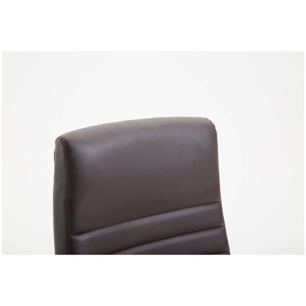 Poltrona Ufficio Valais XL in Similpelle I Sedia Ufficio Girevole Imbottita con Alto Schienale I Sedia Direttore con Braccioli Rivestiti Marrone - Foto 5