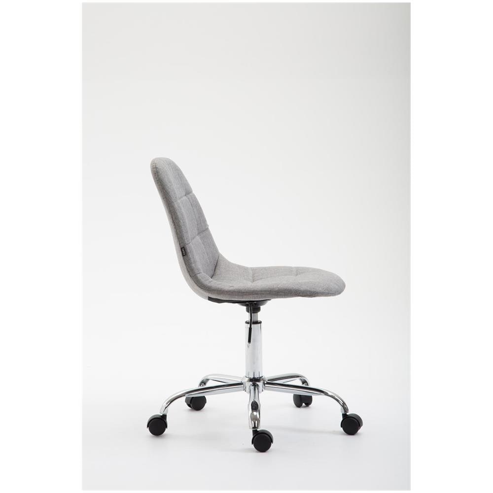 Sedia Ufficio Reims in Tessuto - Sedia da Lavoro con Ruote I Poltroncina Design Imbottita e Trapuntata I Sedia Scrivania Regolabile in Altezza I Sedia Studio Girevole Grigio - Foto 3