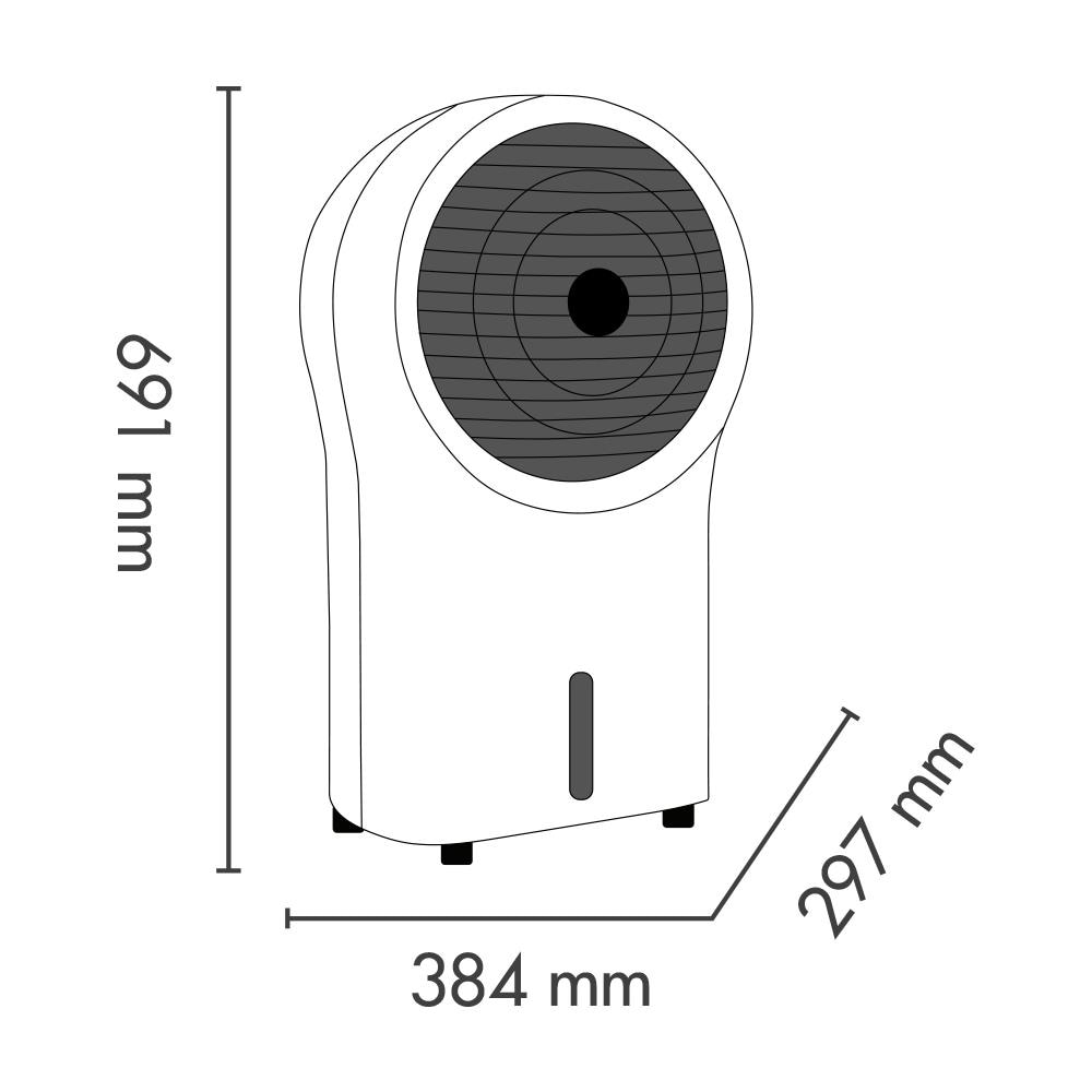 Raffrescatore Evaporativo Polifemo Zeus Potenza 60 W Capacità 6 Litri con Timer e Telecomando - Bianco Puro - Foto 8