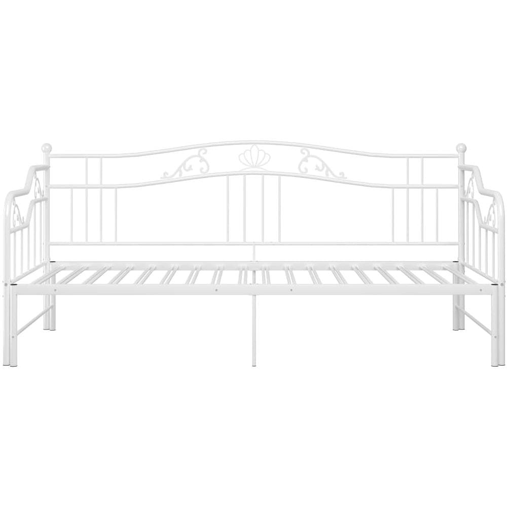 Telaio Divano Letto Estraibile Bianco In Metallo 90x200 Cm - Foto 6