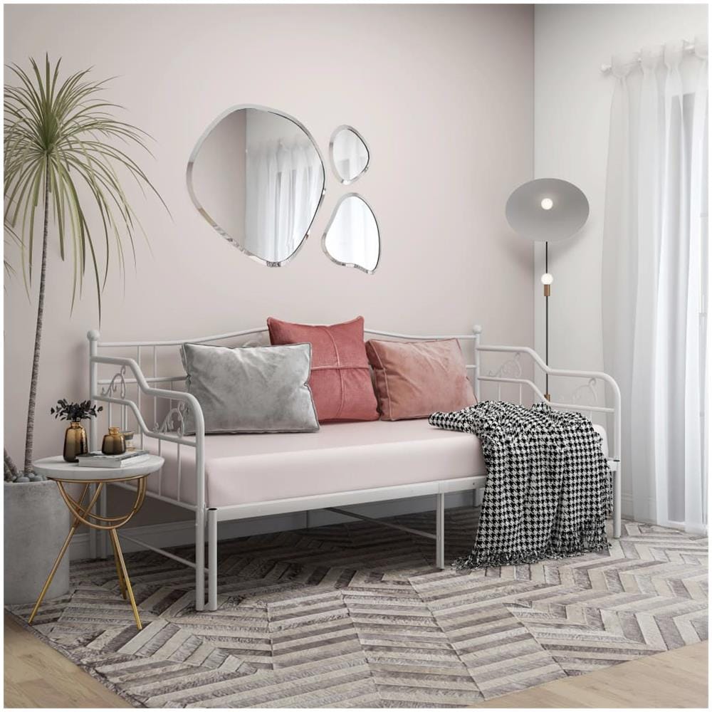 Telaio Divano Letto Estraibile Bianco In Metallo 90x200 Cm - Foto 1