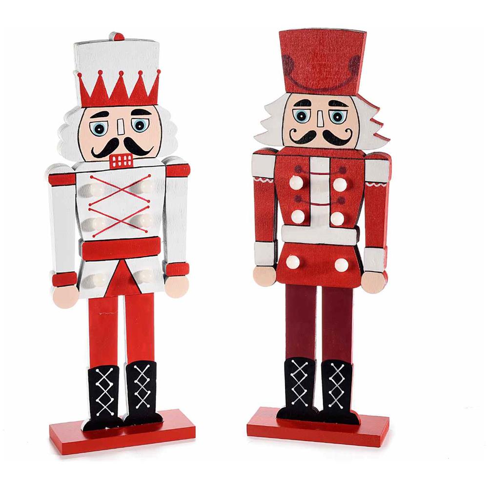 Set 2 Soldatini Schiaccianoci Natalizi Con Luci Led Decorazioni Di Natale Da Tavolo Idea Regalo Per Natale - Foto 2