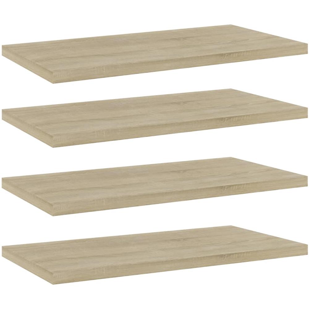 Ripiani per Libreria 4pz Rovere Sonoma 40x20x1,5cm Multistrato - Foto 1