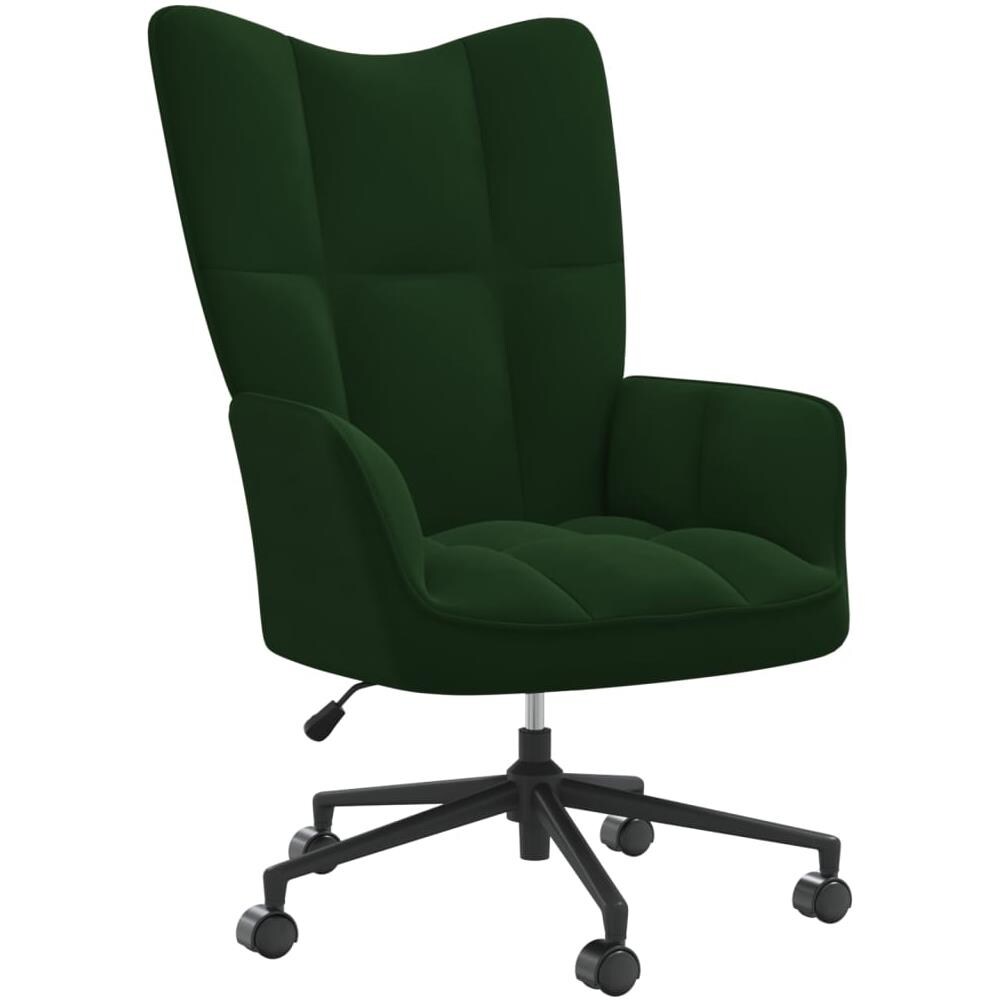 Sedia Relax Verde Scuro in Velluto - Foto 1