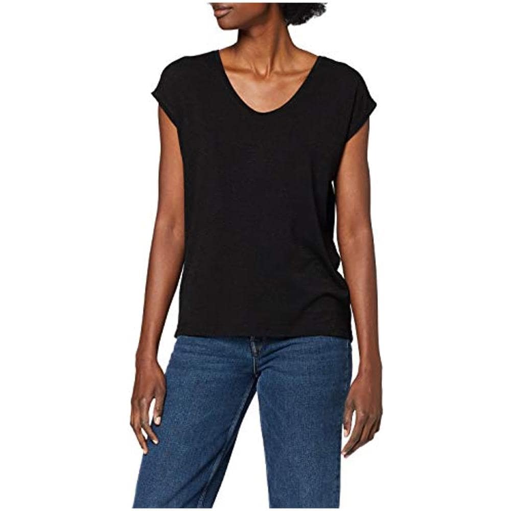 Pcbillo Tee lurex Stripes, T-shirt Donna, Nero (black), 34 (taglia Produttore: X-small)  - Foto 1