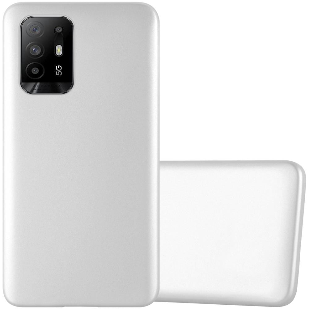 Custodia Compatibile Con Oppo A94 5g In Argento Metallico - Coperchio Protettivo In Silicone Tpu Flessibile - Foto 1