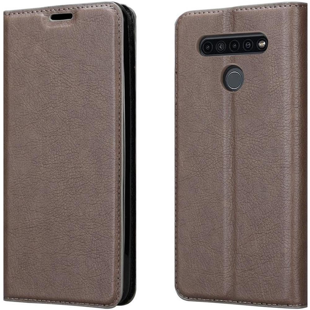 Custodia Compatibile Con Lg Kq51 In Bruno Caffè - Coperchio Protettiva Con Chiusura Magnetica, Funzione Stand E Tasca Per Le Carte - Foto 8