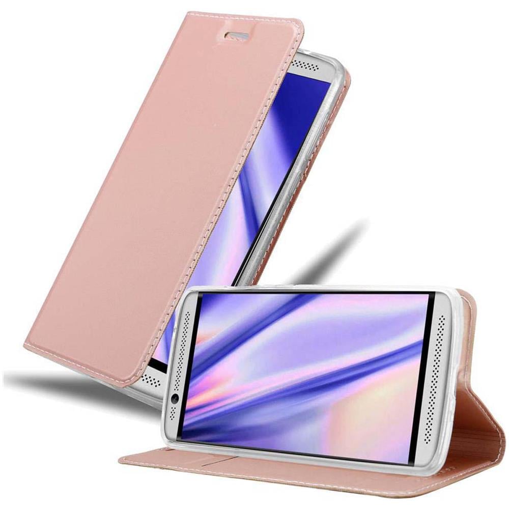 Custodia Compatibile Con Zte Axon 7 Mini In Classy Oro Rosa - Coperchio Protettiva Con Chiusura Magnetica, Funzione Stand E Tasca Per Le Carte - Foto 1