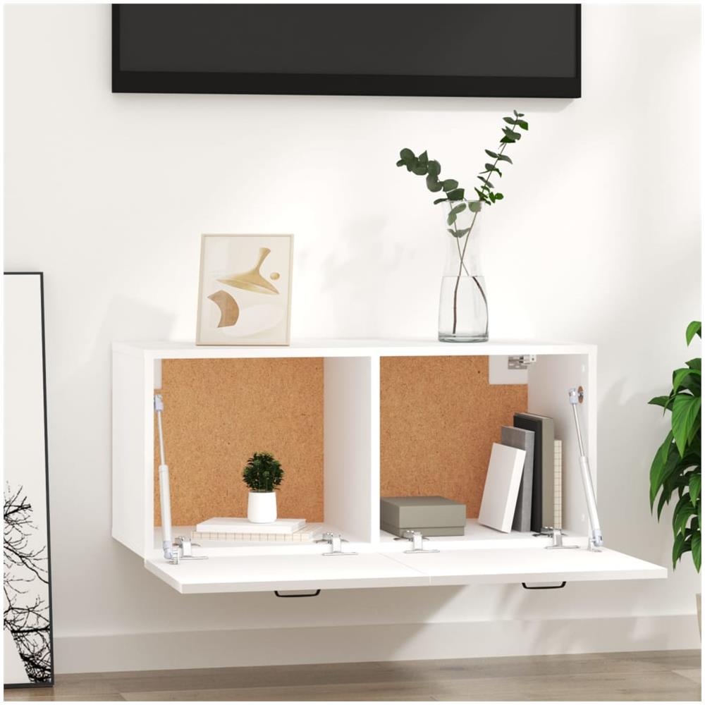 Armadietto A Muro Bianco 80x35x36,5 Cm In Legno Multistrato - Foto 3