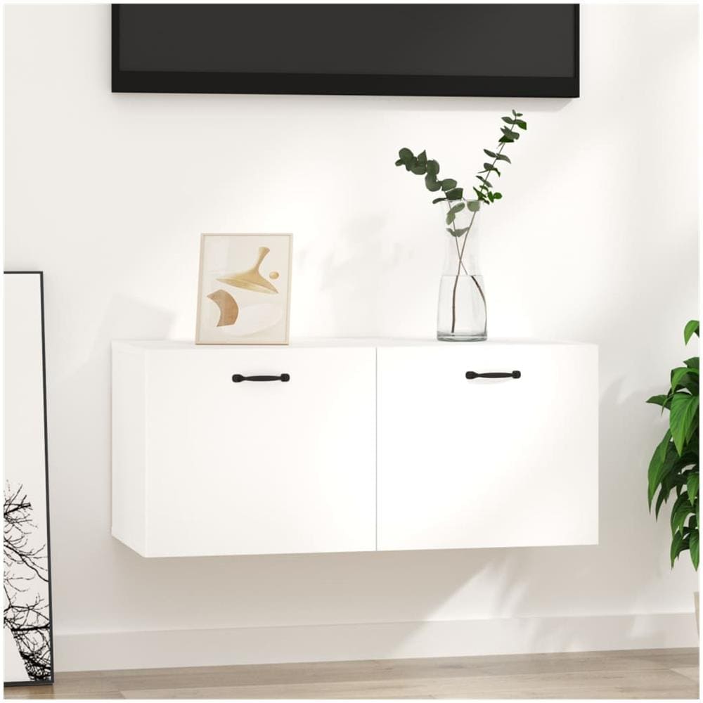Armadietto A Muro Bianco 80x35x36,5 Cm In Legno Multistrato - Foto 1