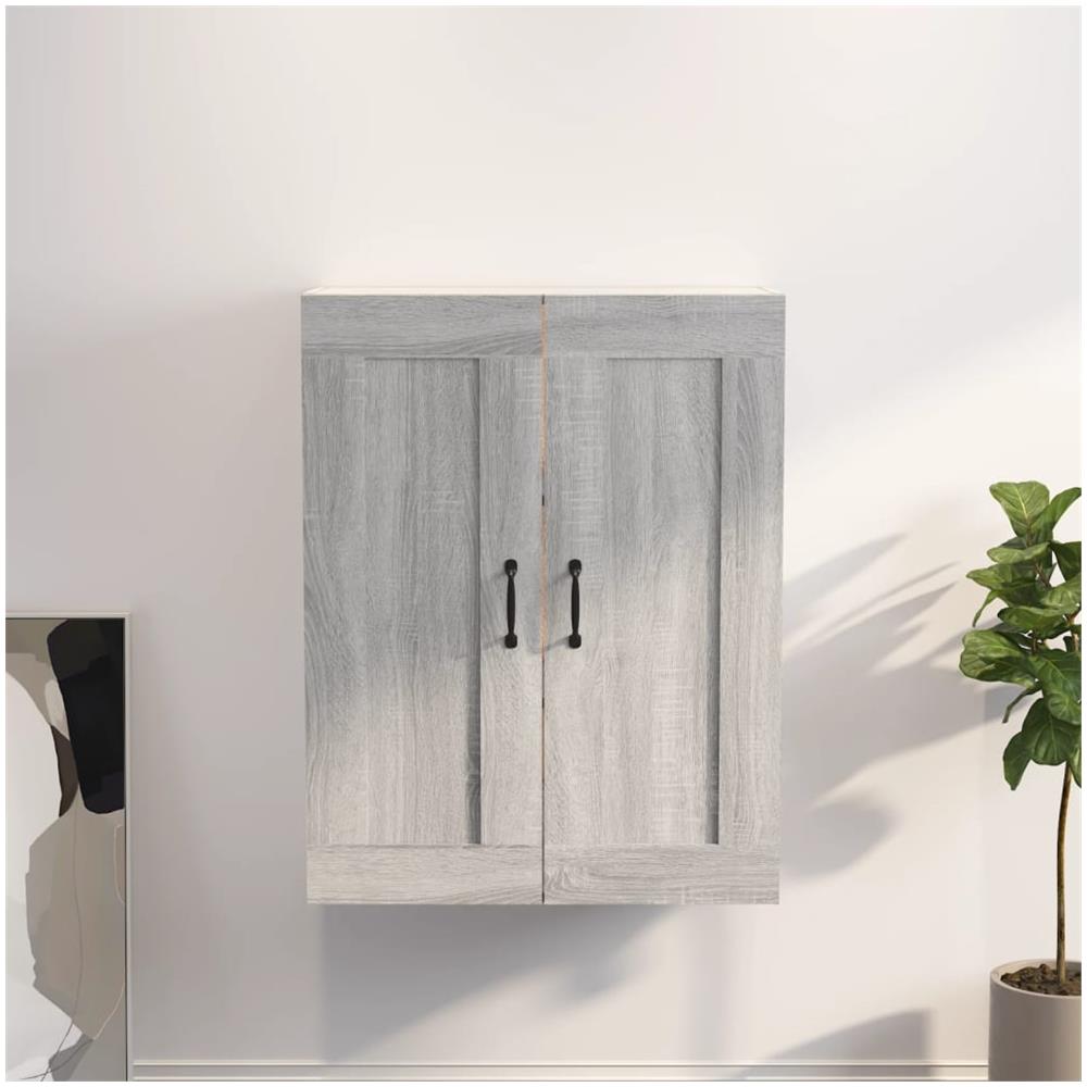 Armadietto Pensile A Parete Grigio Sonoma 69,5x32,5x90 Cm - Foto 1