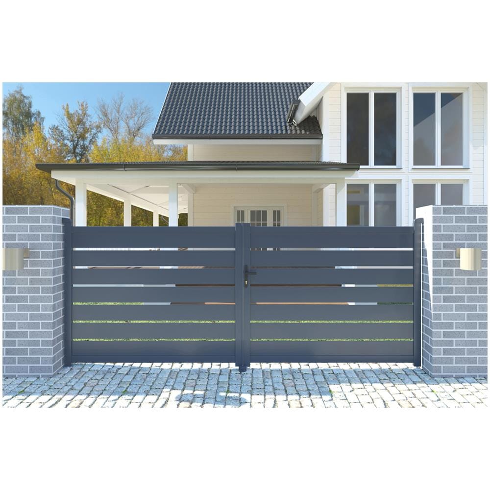 Pack Cancello Battente Vogel 400b140 + Cancello Vogel 100p140 Grigio - Foto 2