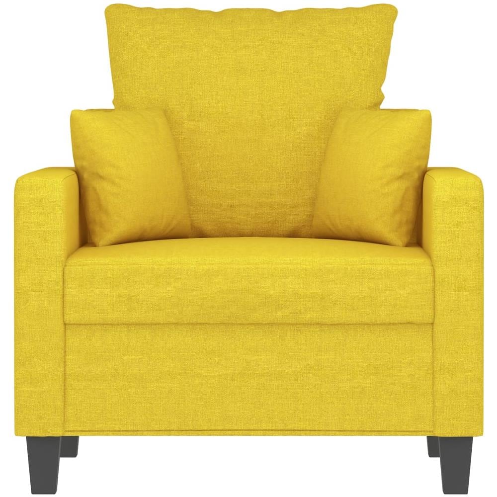 Poltrona Giallo Chiaro 60 Cm In Tessuto - Foto 3