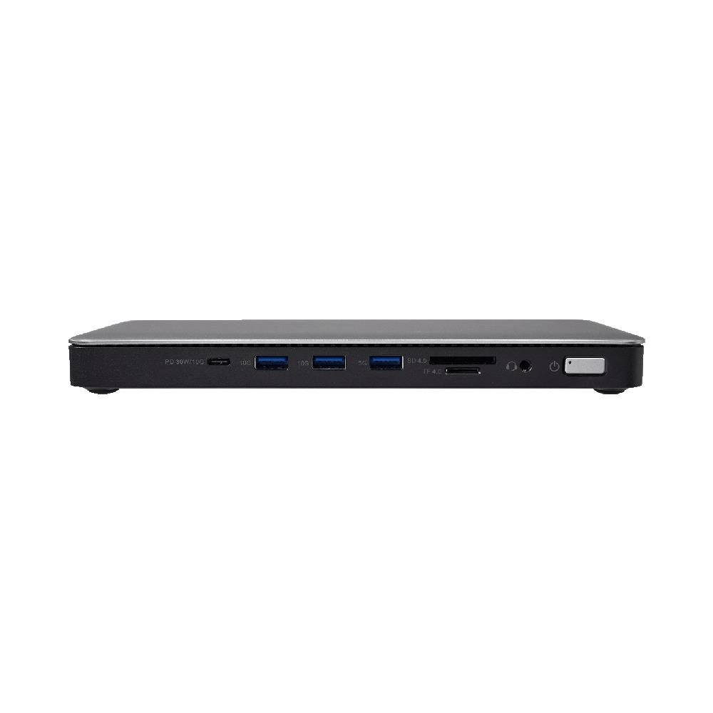 DOCKTB4PT replicatore di porte e docking station per laptop Cablato Thunderbolt 4 Nero, Argento - Foto 1